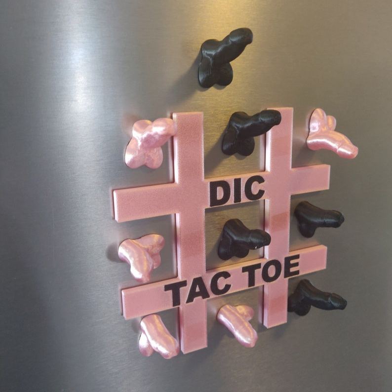 🎄Flash Sale 50% OFF 🔥Magnetic Dic Tac Toe | A Cheeky Game for Your Fridge