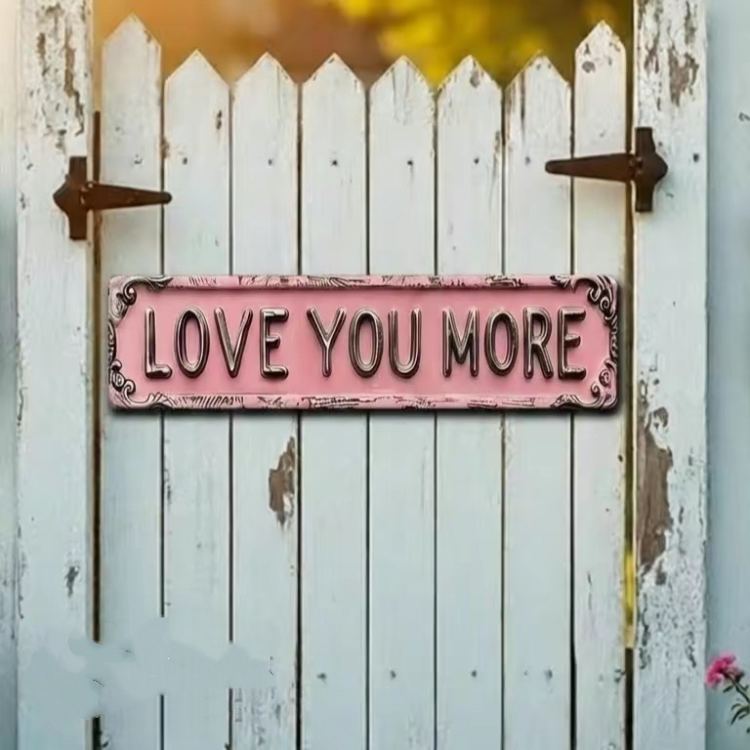 ⏰ Valentine’s Day Special🔥"Love You💕, Bey“ Metal Sign-Vintage Greenery Style Wall Plaque