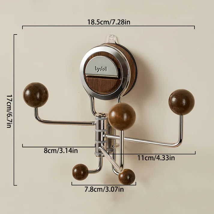 🔥LAST DAY 59% OFF -No-Drill Rotating Suction Hooks – Strong Hold, Easy Wall Installatio