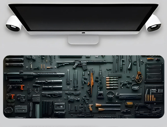 🔥LAST DAY 49% OFF ✨Tactical Military Weapon Design Gaming Mouse Pad⚡ Multi-Size for Desktop/Laptop