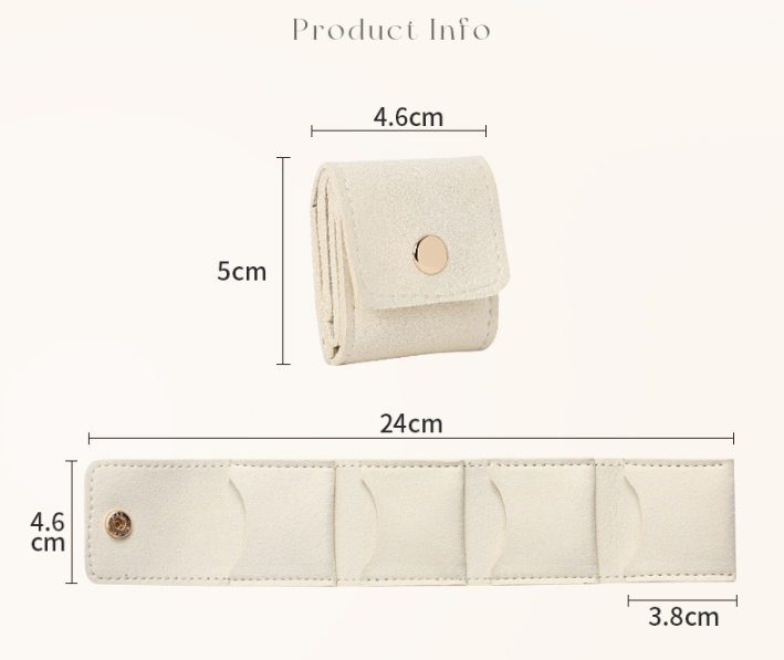 Portable jewelry storage velvet bag