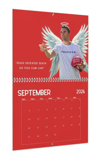 ❤️2026 Charliie Kirk Calendar & 🙏RIP Charlie Kirk🙏