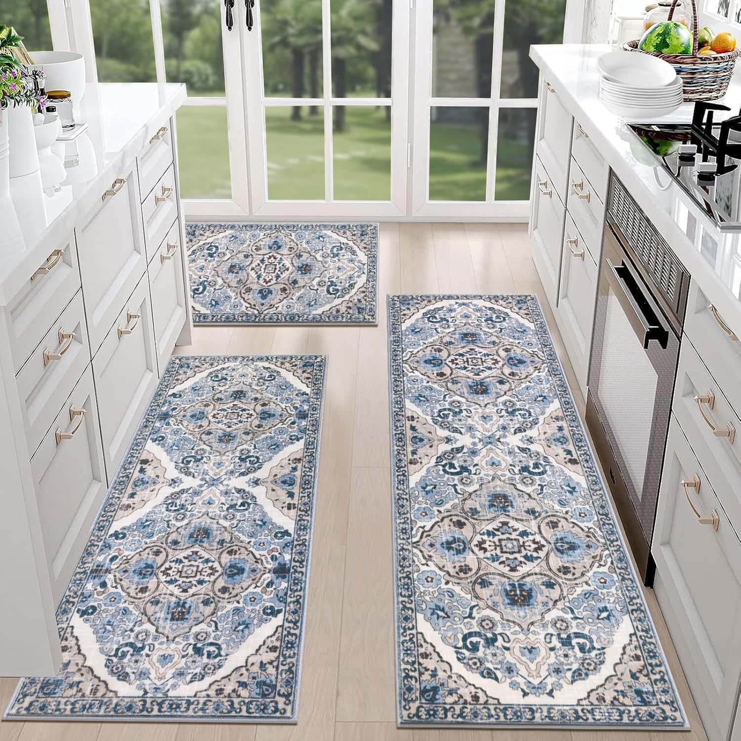 💖💖Boho Washable Kitchen Rugs - Non Slip Kitchen Rugs