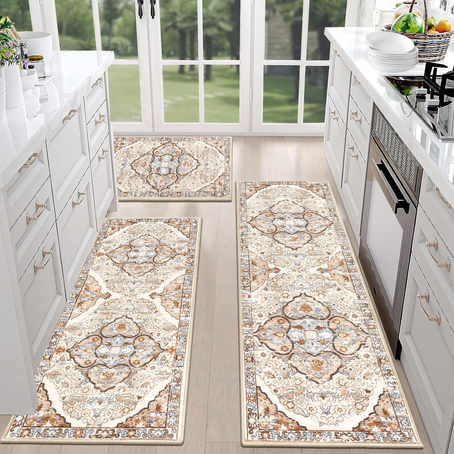 💖💖Boho Washable Kitchen Rugs - Non Slip Kitchen Rugs