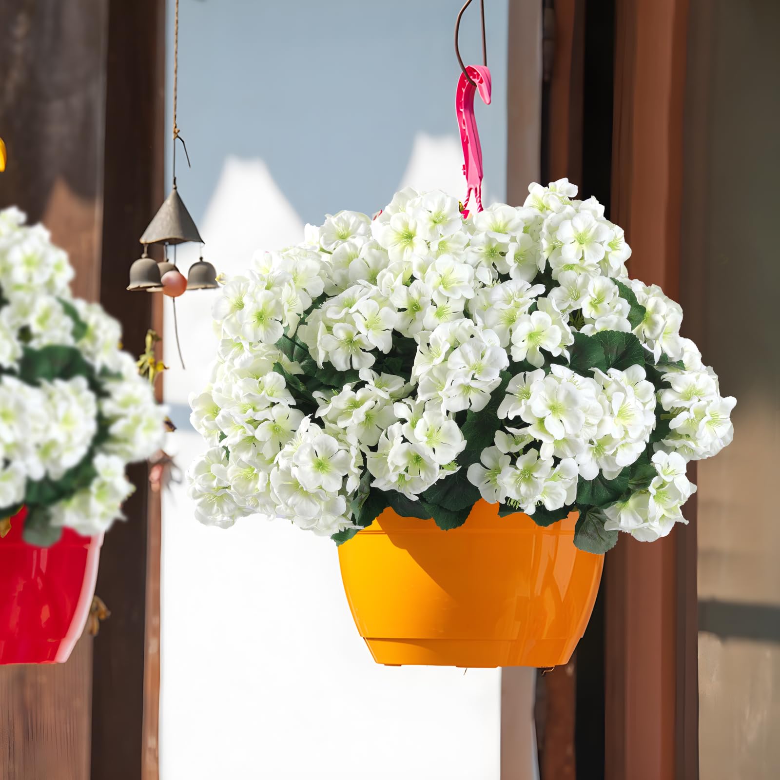 🔥$9.99 Hot Sale Today Only🌺 UV Resistant Lifelike  Artificial Geraniums Flowers