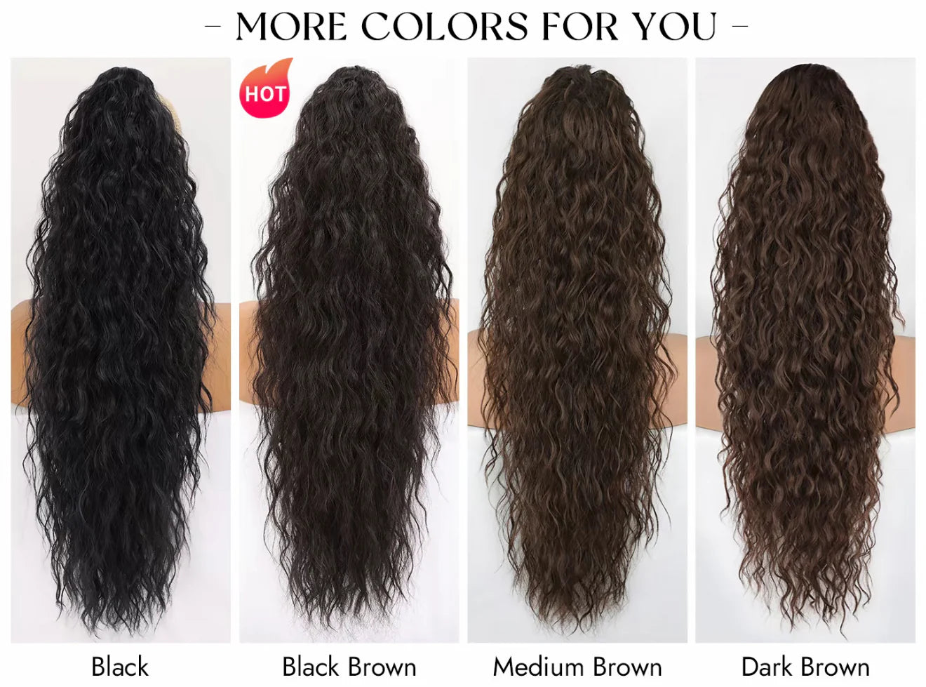 💜 LAST DAY PROMOTION - 50%OFF💜Curly Wavy Frizzy Hair Extension with Ponytail