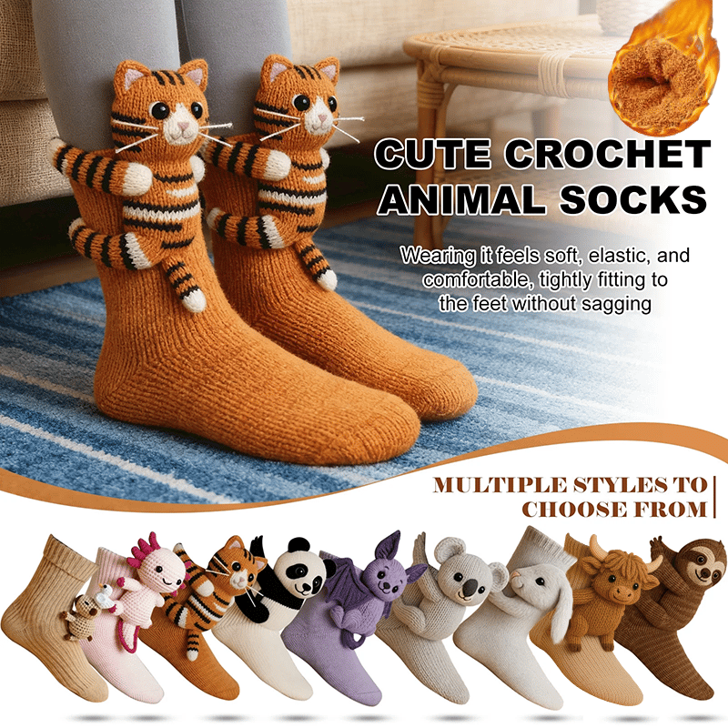 🎁Cozy 3D Knit Animal Socks, Cute & Comfy for You or a Lovely Gift 💝