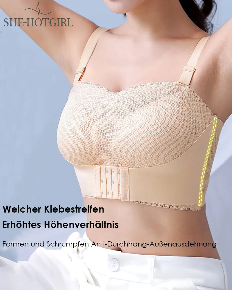 Strapless Backless Invisible Wireless Front Closure Push-up Bra