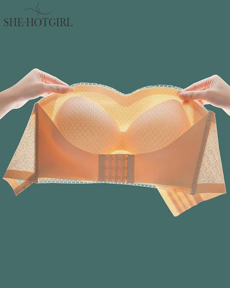 Strapless Backless Invisible Wireless Front Closure Push-up Bra