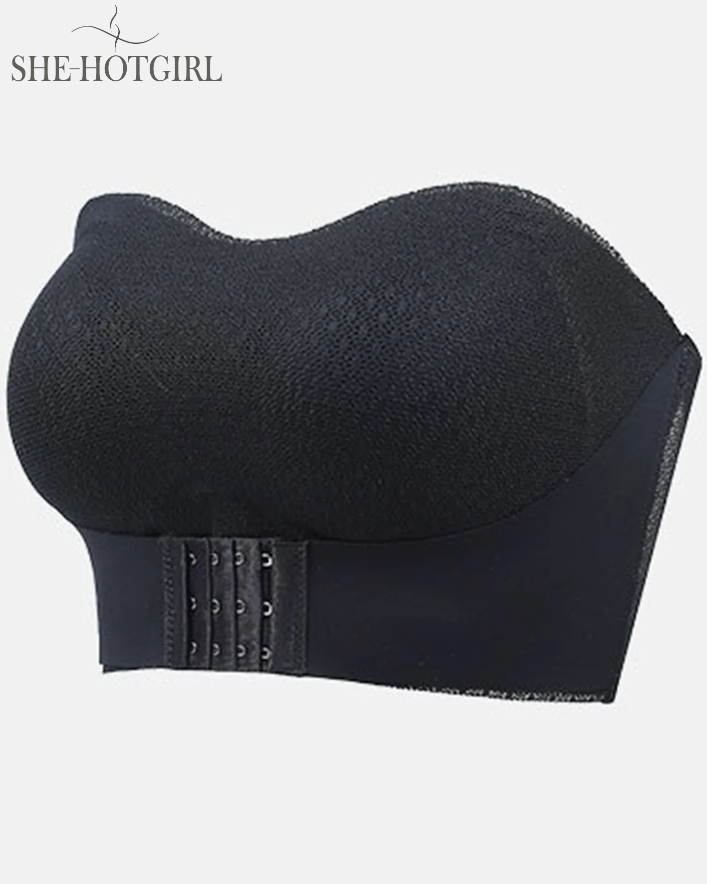 Strapless Backless Invisible Wireless Front Closure Push-up Bra