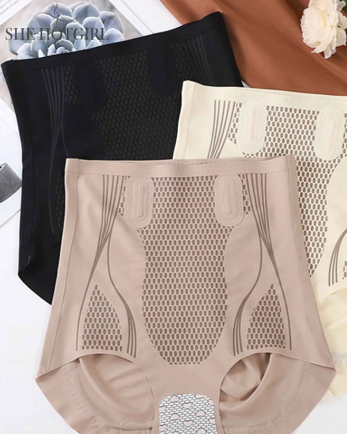 Slimming Panties with High Waist and Tummy Control Butt Lift Graphene Fiber Magic Shapewear Panties