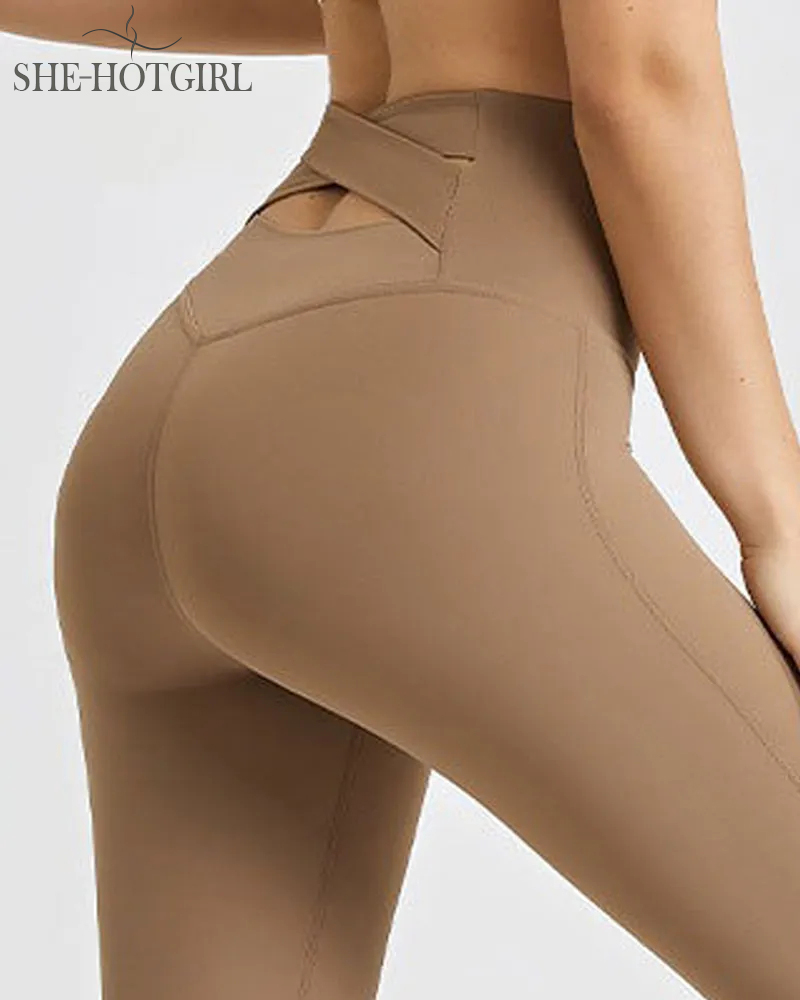 High-elastic slimming flared pants high waist butt lift yoga pants