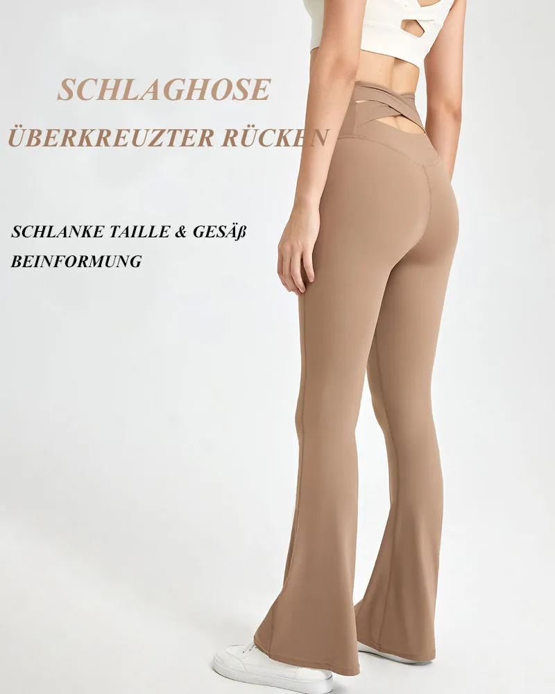 High-elastic slimming flared pants high waist butt lift yoga pants