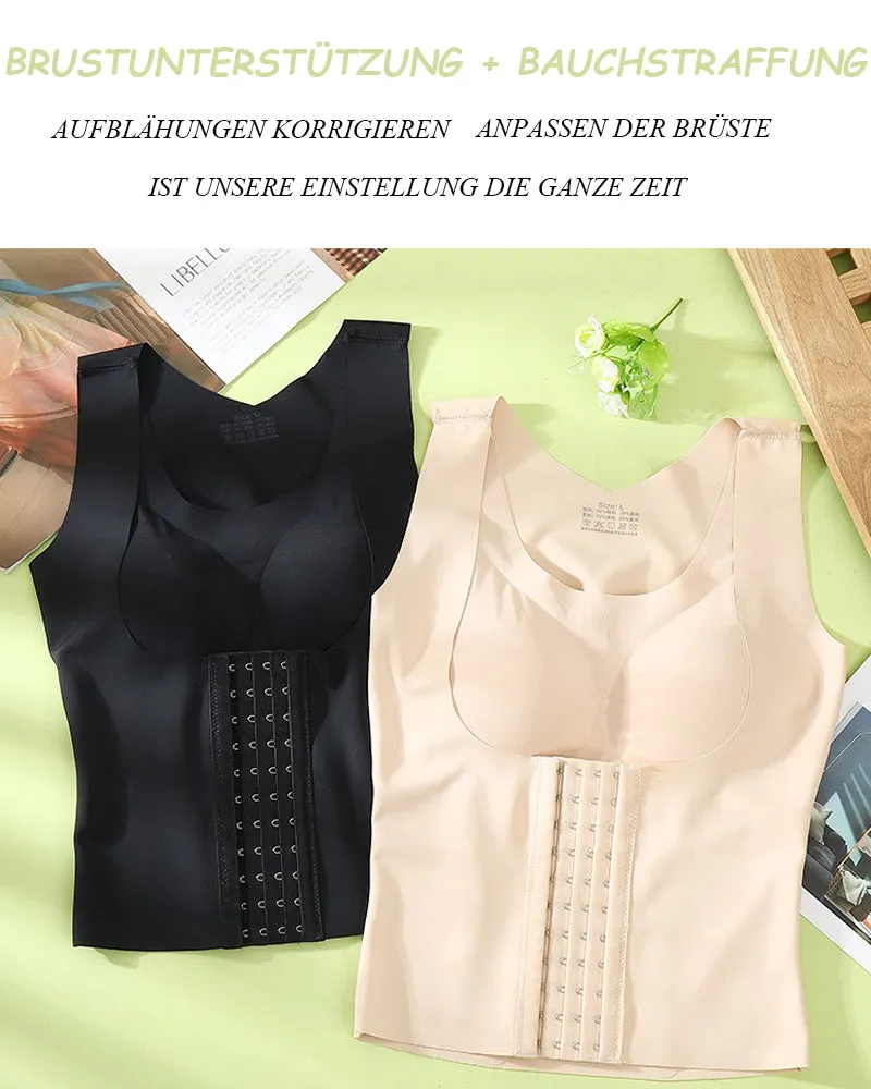 Comfort double compression corset with seamless tummy control and back support