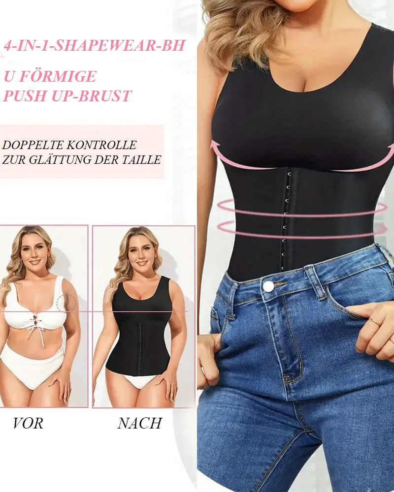 Comfort double compression corset with seamless tummy control and back support