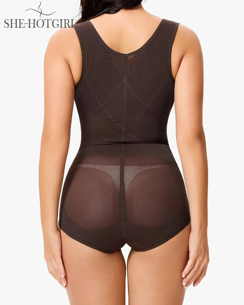 Mesh Seamless Waist Slimmer Corset Butt Shaping Shapewear Bodysuit