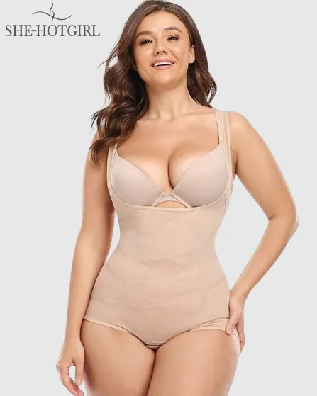 Mesh Seamless Waist Slimmer Corset Butt Shaping Shapewear Bodysuit