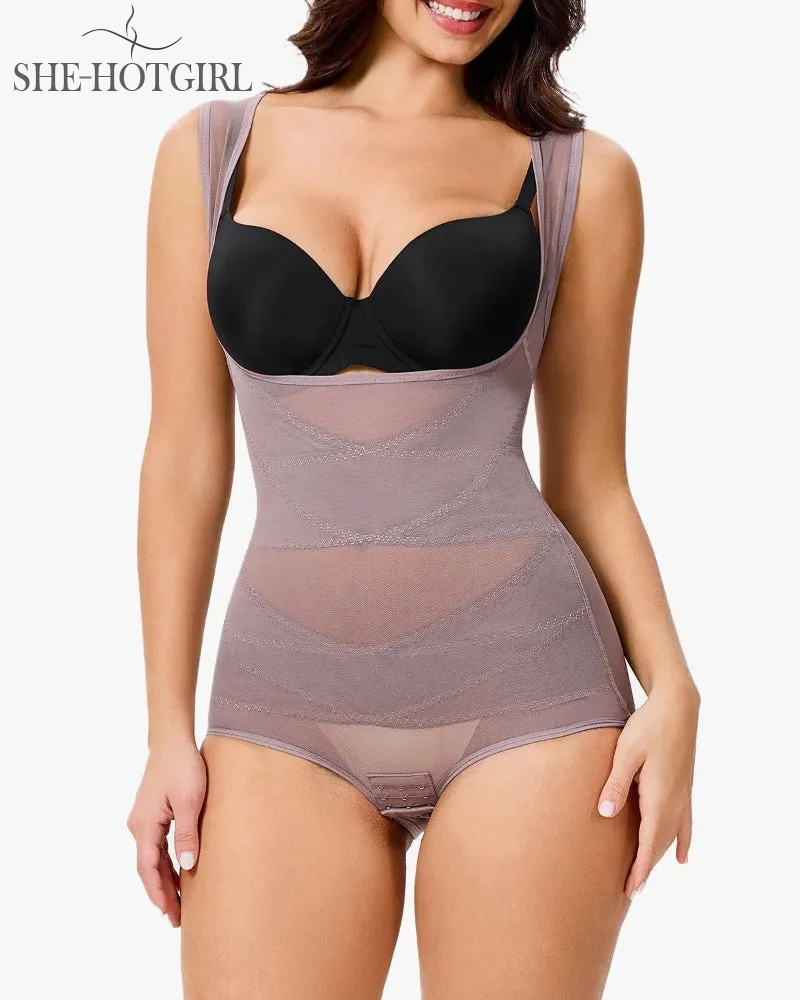 Mesh Seamless Waist Slimmer Corset Butt Shaping Shapewear Bodysuit