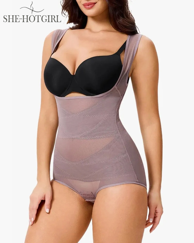 Mesh Seamless Waist Slimmer Corset Butt Shaping Shapewear Bodysuit