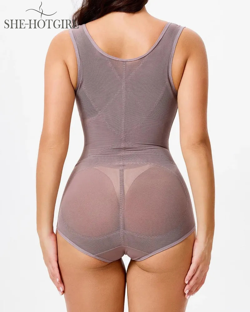 Mesh Seamless Waist Slimmer Corset Butt Shaping Shapewear Bodysuit