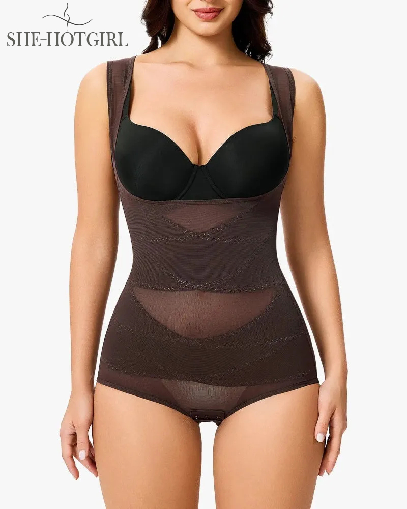 Mesh Seamless Waist Slimmer Corset Butt Shaping Shapewear Bodysuit