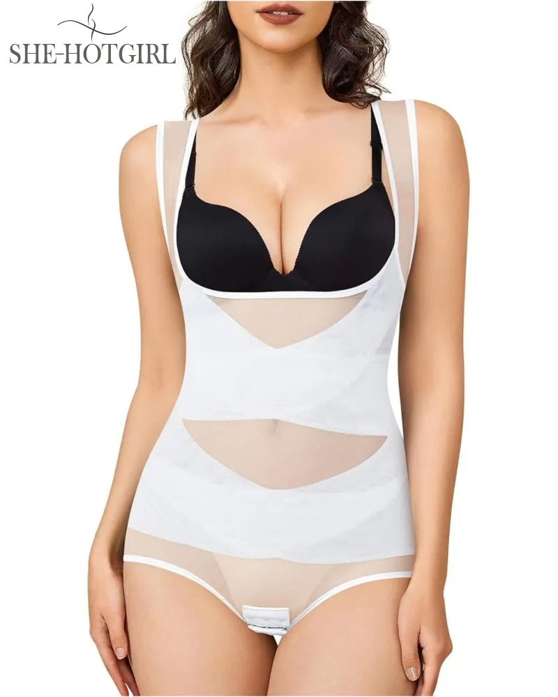 Mesh Seamless Waist Slimmer Corset Butt Shaping Shapewear Bodysuit