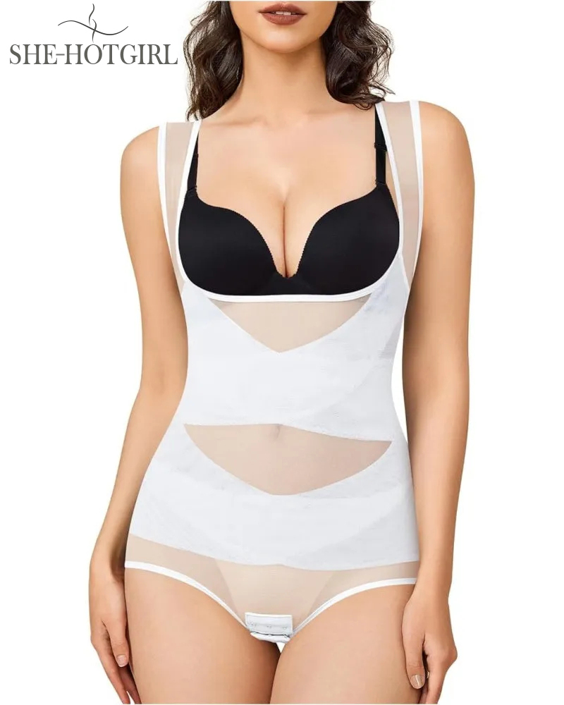 Mesh Seamless Waist Slimmer Corset Butt Shaping Shapewear Bodysuit