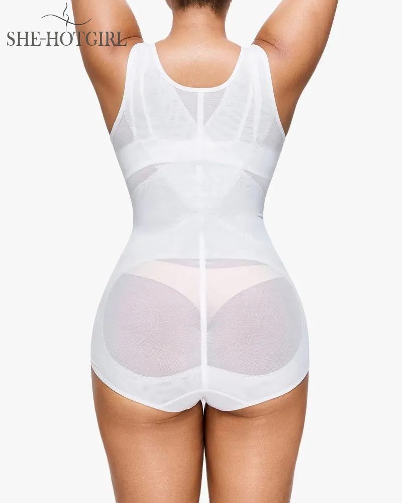 Mesh Seamless Waist Slimmer Corset Butt Shaping Shapewear Bodysuit