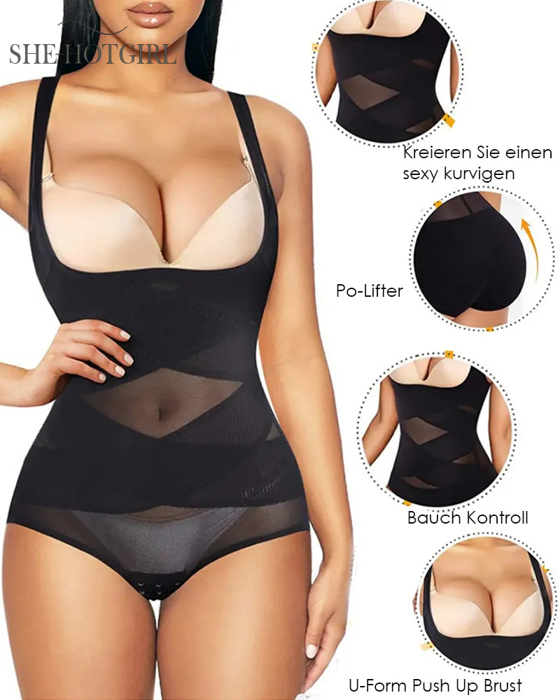 Mesh Seamless Waist Slimmer Corset Butt Shaping Shapewear Bodysuit