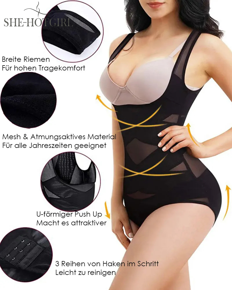 Mesh Seamless Waist Slimmer Corset Butt Shaping Shapewear Bodysuit