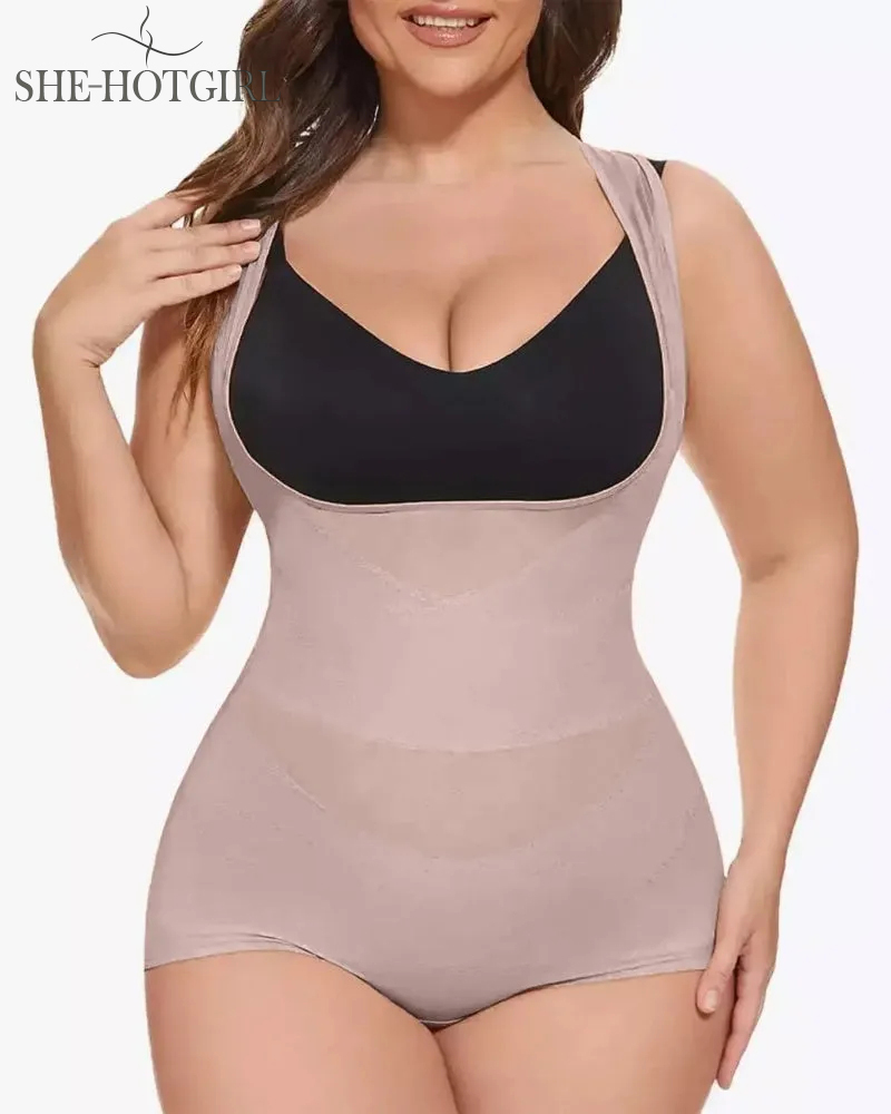Mesh Seamless Waist Slimmer Corset Butt Shaping Shapewear Bodysuit
