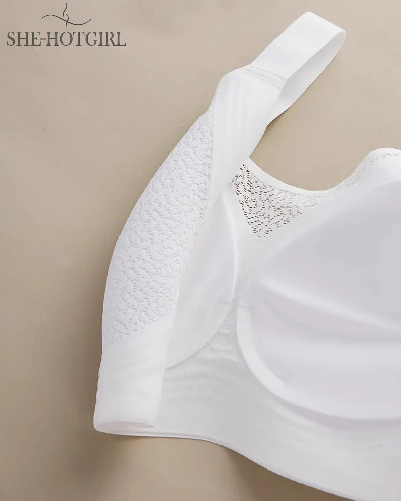 Minimizer Lace Bra Without Underwire Anti-Sag Thin Breathable Plus Size Underwear