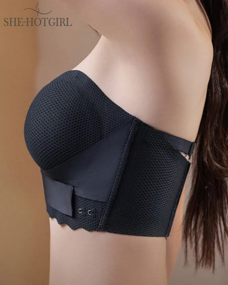 Seamless Breathable Bandeau Bra Plus Size Strapless Non-Slip Bra