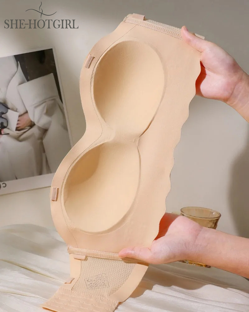 Seamless Breathable Bandeau Bra Plus Size Strapless Non-Slip Bra