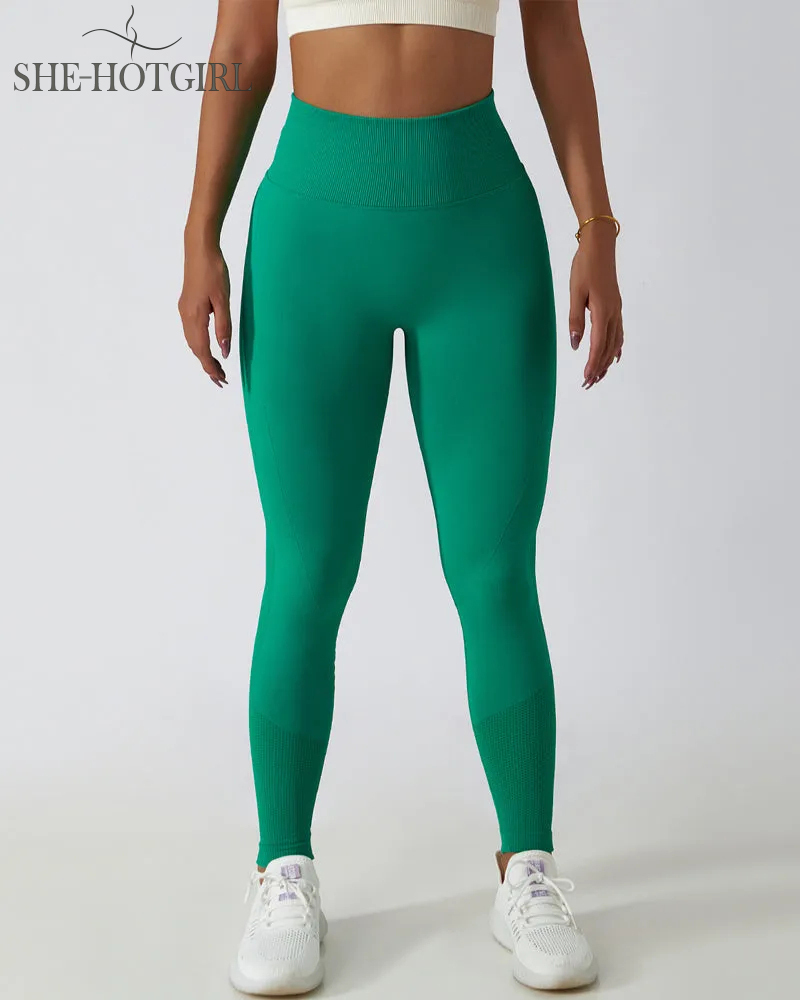 Seamless Butt Lift Knit High Waist Breathable Yoga Leggings
