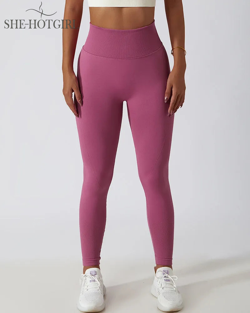 Seamless Butt Lift Knit High Waist Breathable Yoga Leggings