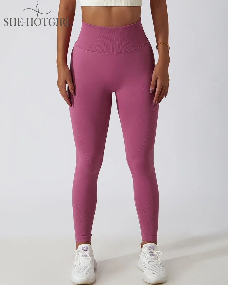 Seamless Butt Lift Knit High Waist Breathable Yoga Leggings