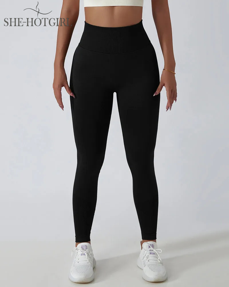 Seamless Butt Lift Knit High Waist Breathable Yoga Leggings