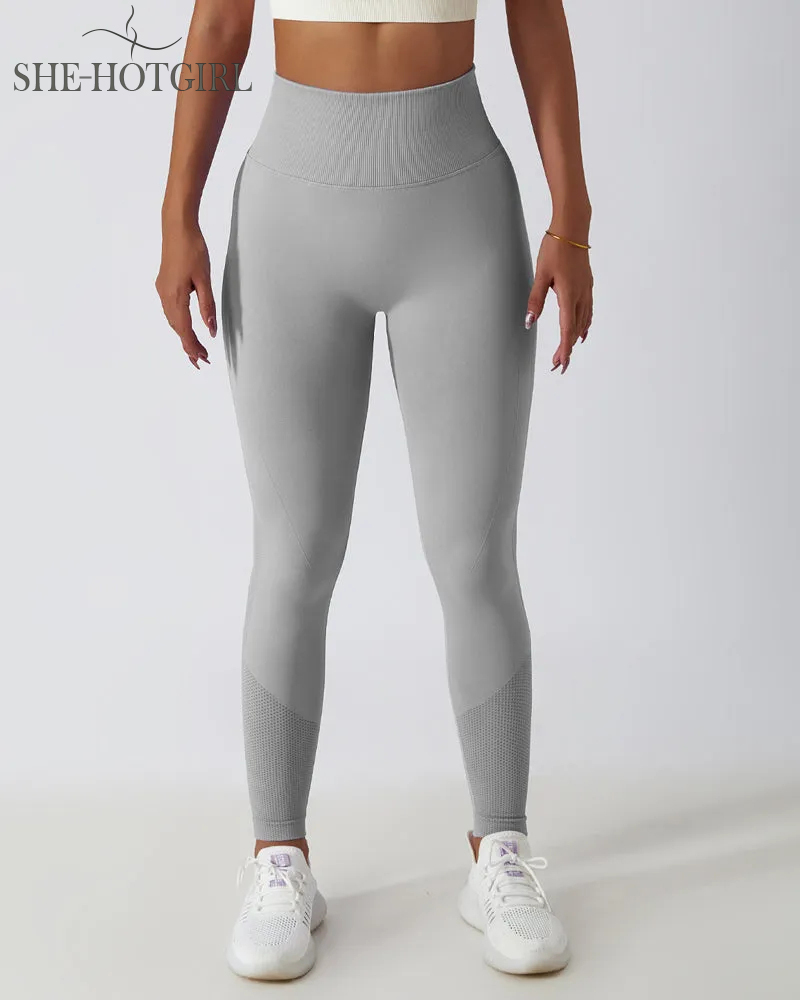 Seamless Butt Lift Knit High Waist Breathable Yoga Leggings