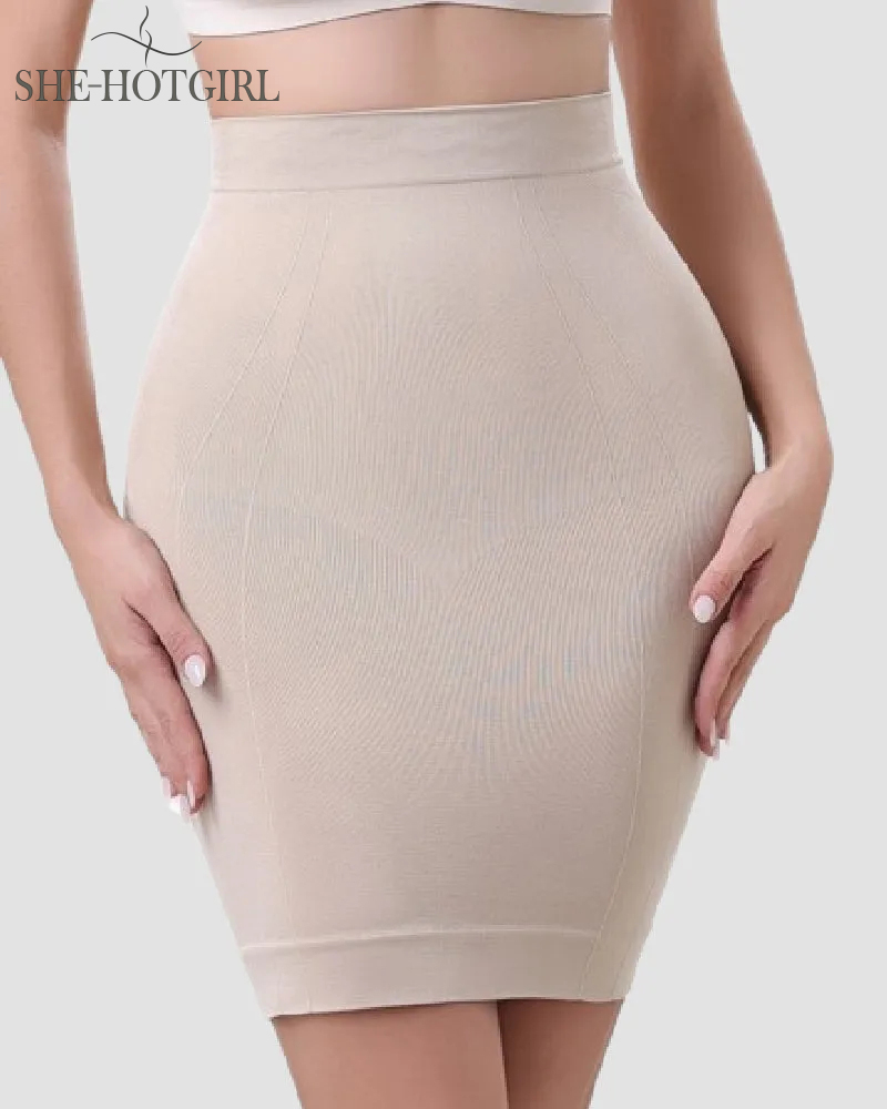 Seamless High Waist Tummy Control Non-Slip Hip Lifting Shapewear Skirt