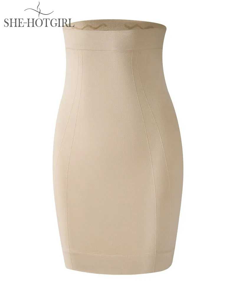 Seamless High Waist Tummy Control Non-Slip Hip Lifting Shapewear Skirt