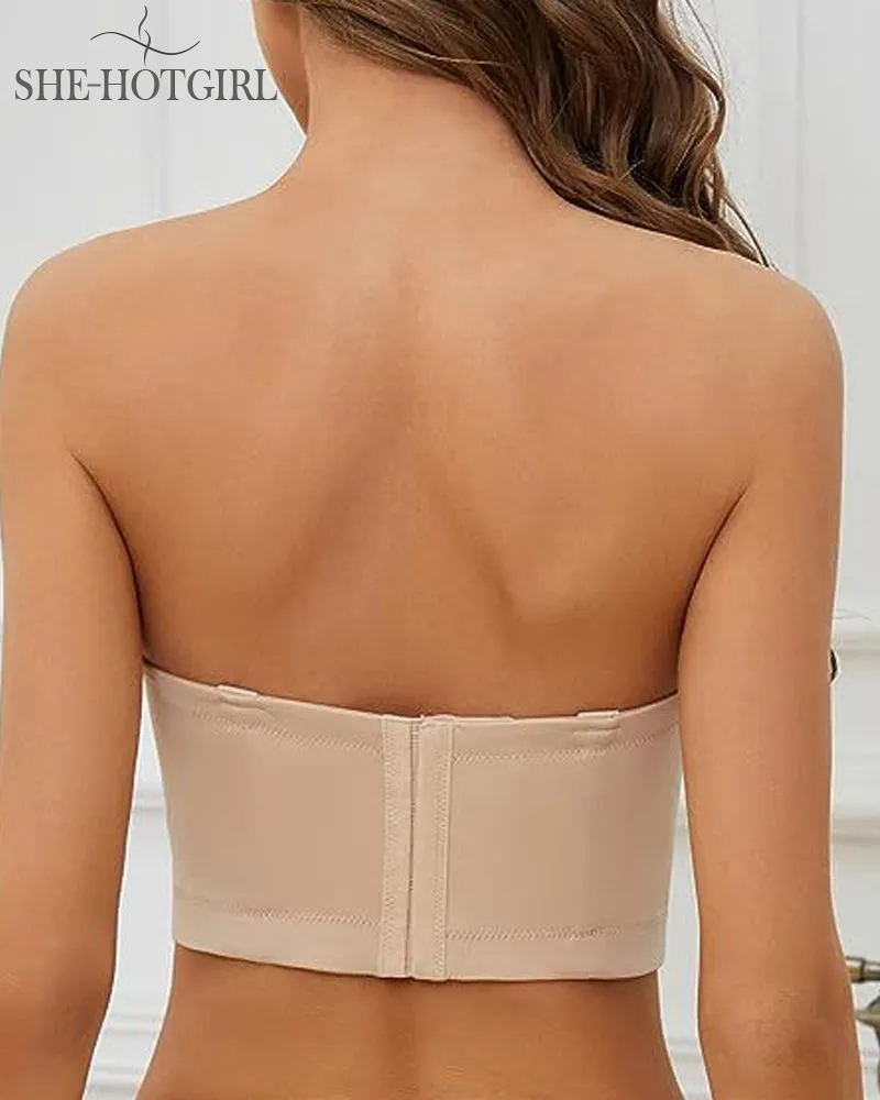 Seamless Multiway Low Back Non-Slip Push Up Full Coverage Bra