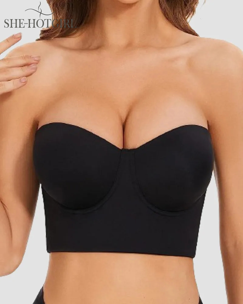 Seamless Multiway Low Back Non-Slip Push Up Full Coverage Bra