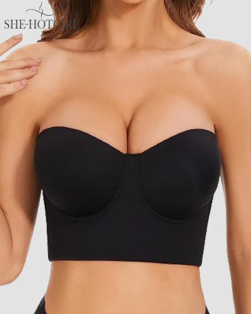 Seamless Multiway Low Back Non-Slip Push Up Full Coverage Bra