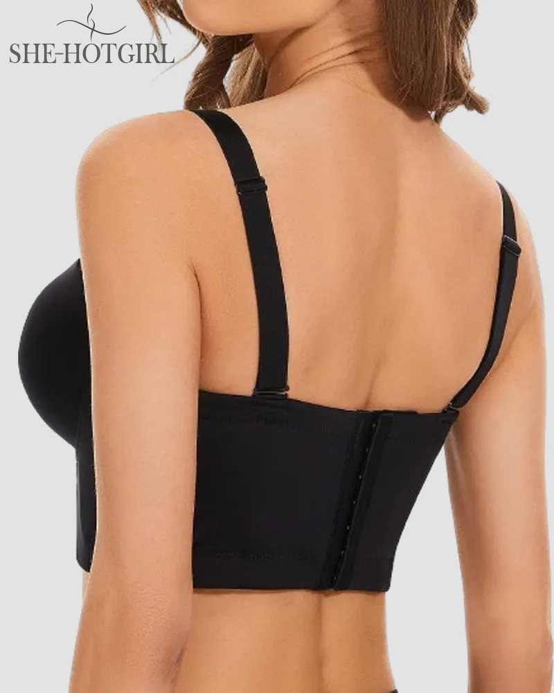 Seamless Multiway Low Back Non-Slip Push Up Full Coverage Bra
