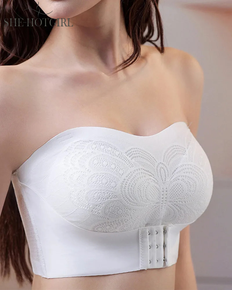 Seamless push-up bandeau bra with full cups