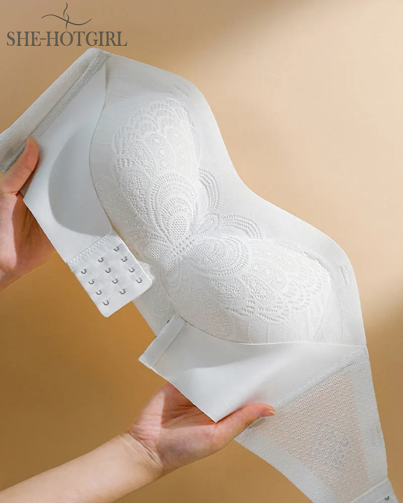 Seamless push-up bandeau bra with full cups