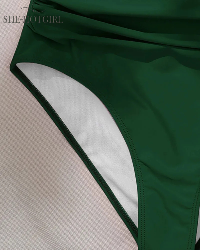 Sexy Backless One-Piece Shapewear Swimsuit Made of Mesh with Deep V Neck