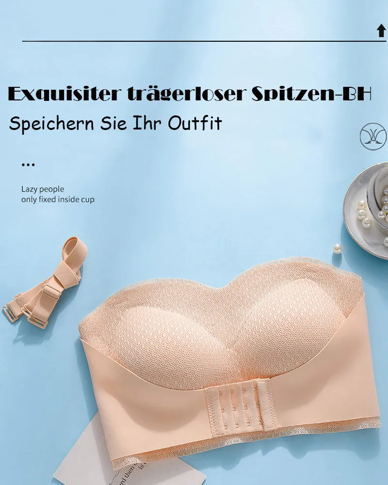 Strapless Backless Invisible Wireless Front Closure Push-up Bra