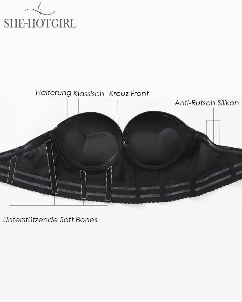 Strapless full cup corset shaping bra